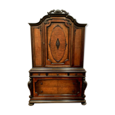 Two-body mahogany veneer buffet Victorian Style 20th century