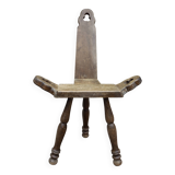 Brutalist Mountain Tripod Chair in Wood