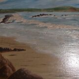 Painting oil on marine panel signed