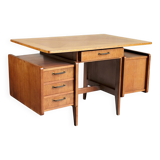 Double desk with covered handles, France 1950