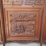 Breton sideboard in carved oak