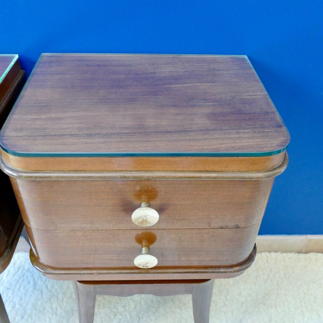Pair of art deco bedside tables