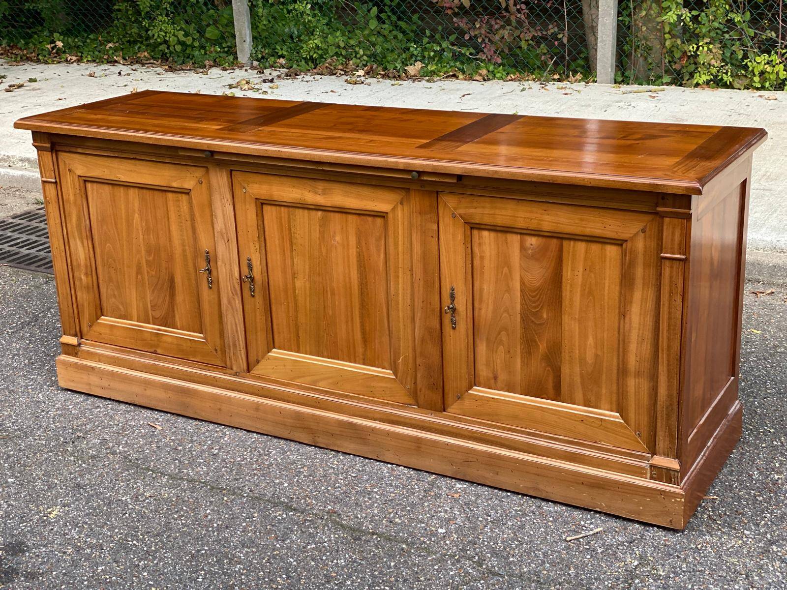 19th century Louis Philippe solid oak sideboard 190cm