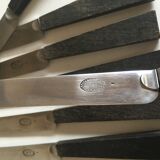 Set of 8 Art Deco knives in rosewood Robert Linzeler Paris