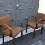 Pair of bridge mid-century armchairs, 1950s