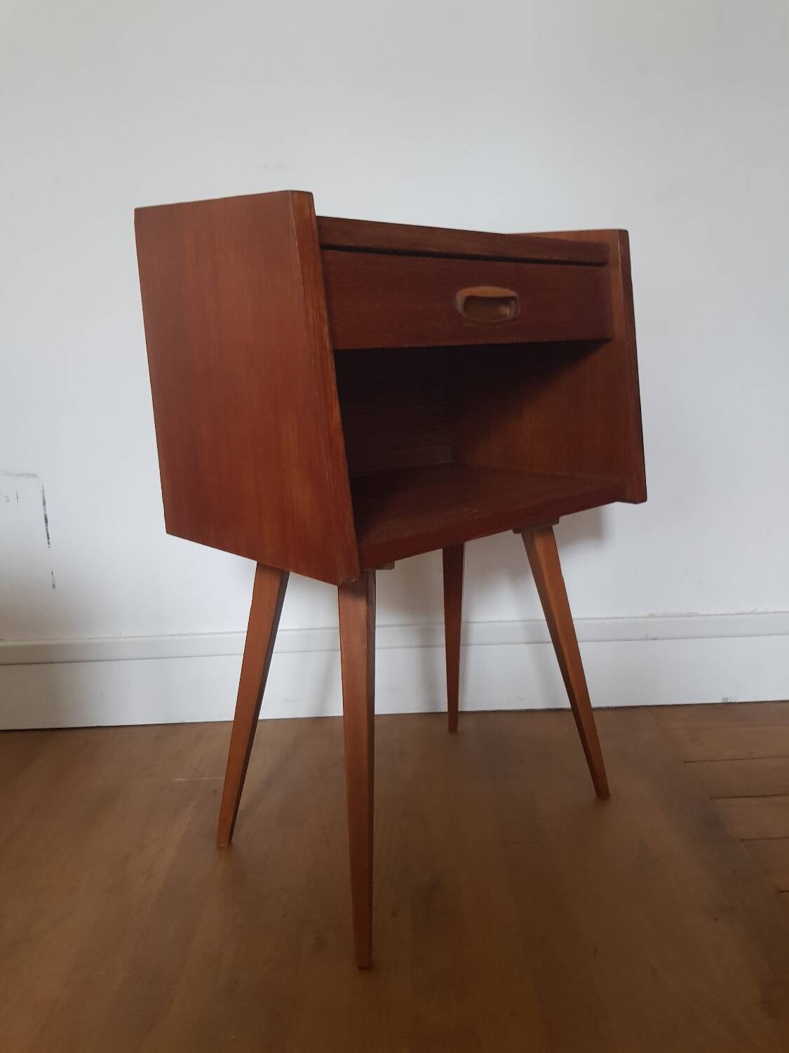 Vintage teak bedside table