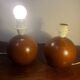 Pair of vintage IMT solid wood lamp bases