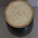 Vintage earthenware vase gold border marked Germany