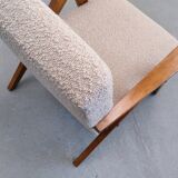 Mid Century Easy Chair Model B - 310 Var in Beige Boucle