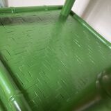 Table with 3 wood and bamboo trays