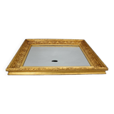 1940s Italian Mirror in Golden Wood Frame