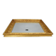 1940s Italian Mirror in Golden Wood Frame