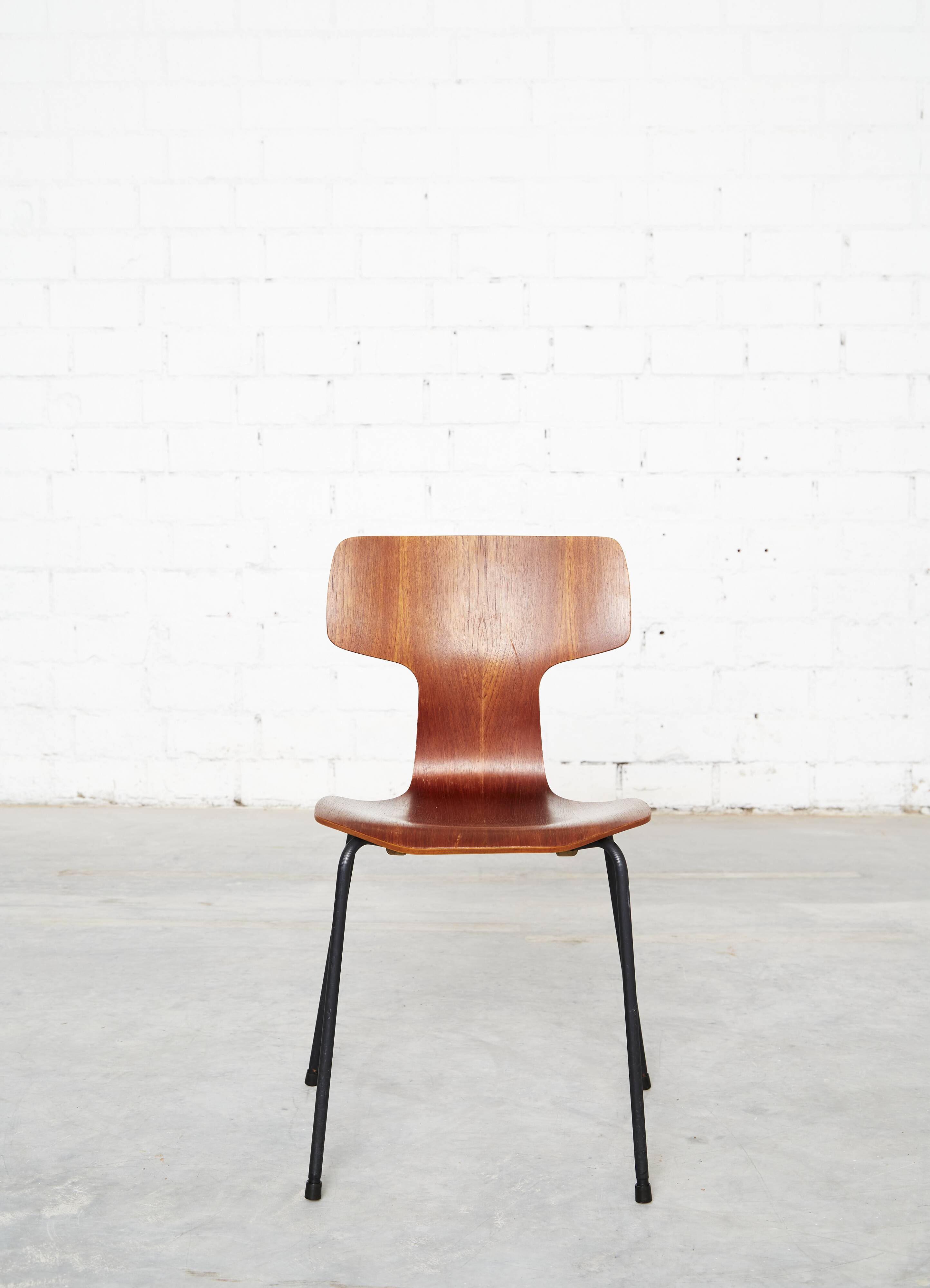 Chaise Hammer 3103 d'Arne Jacobsen pour Fritz Hansen I Ensemble de quatre