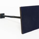 Vintage 1950s French Tall Black Twisted Wrought Iron Table Lamp