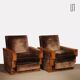 Paire de fauteuils géométrique du XXe siècle