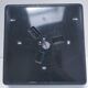 Holophane square wall lamp XL glass design 60s