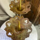 Pair of candlesticks in bronze and brass