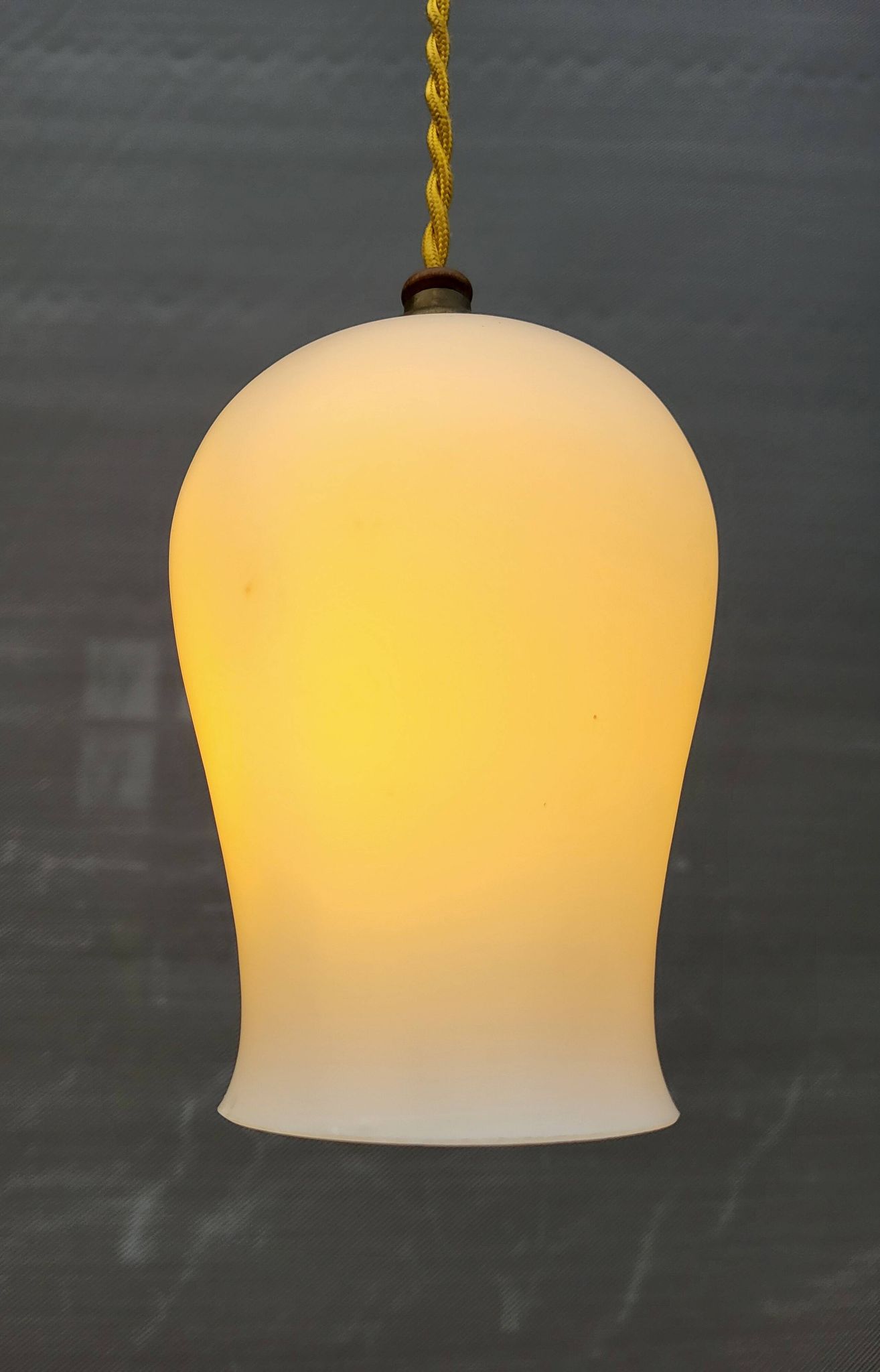 Opaline glass tulip pendant light