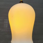 Opaline glass tulip pendant light