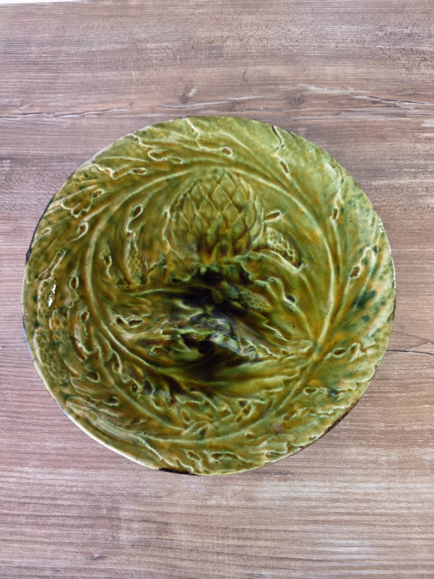 Vintage Vallauris Barbotine Plate – Ægitna