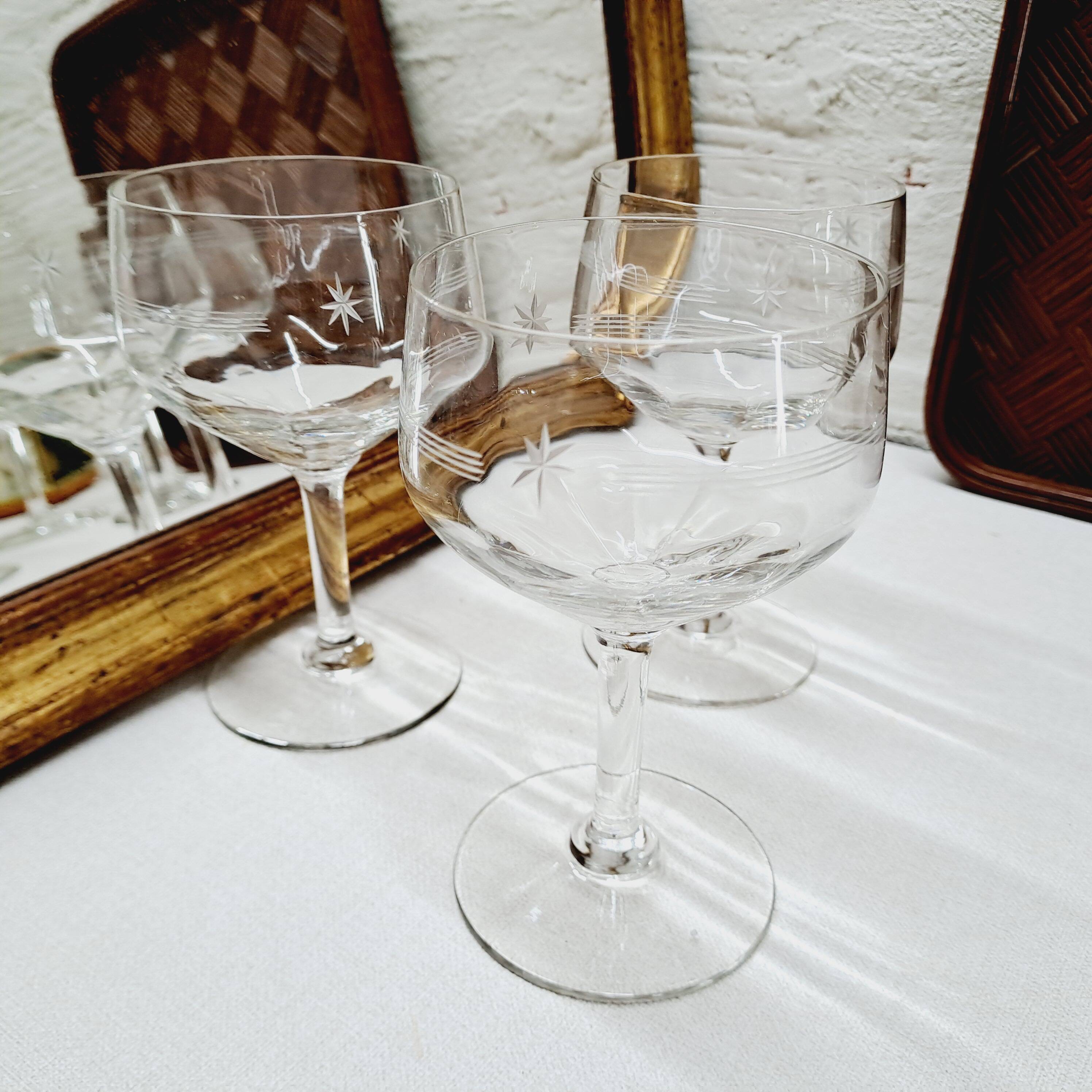 Set of 6 star water glasses
