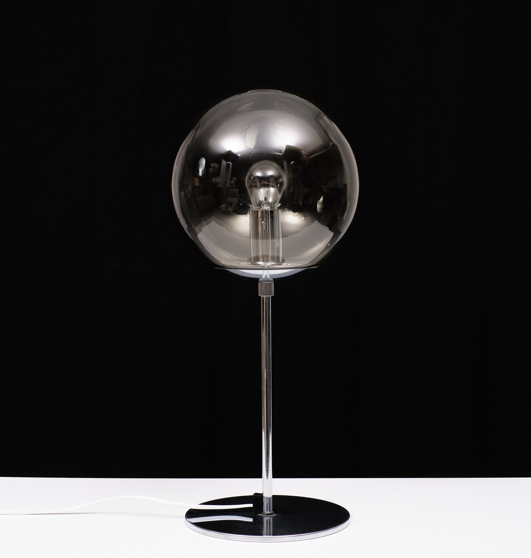 Sölken Luchten Chrome dome table lamp 1970 Germany