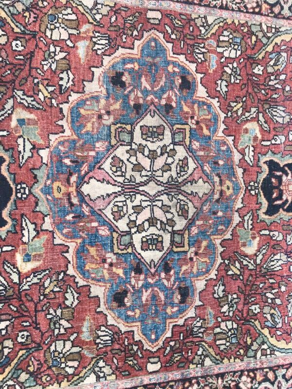Old Persian carpet end Sarogh handmade 102 X 142 CM