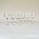 Set of six cut crystal wine glasses and six water glasses.