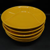6 plates with Faïencerie Haute-Provence compartments