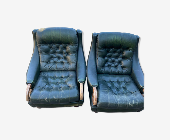 Fauteuils Jean Prévost cuir