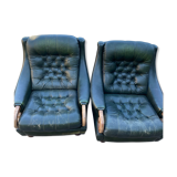 Fauteuils Jean Prévost cuir