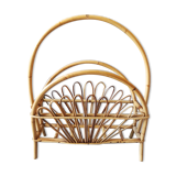 Magazine rack in bamboo and rattan 1960