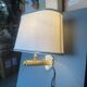 Italian Brass Sconces set of 12 with Satin Shades, 1980s