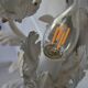 2 Florentine metal leaf wall lights