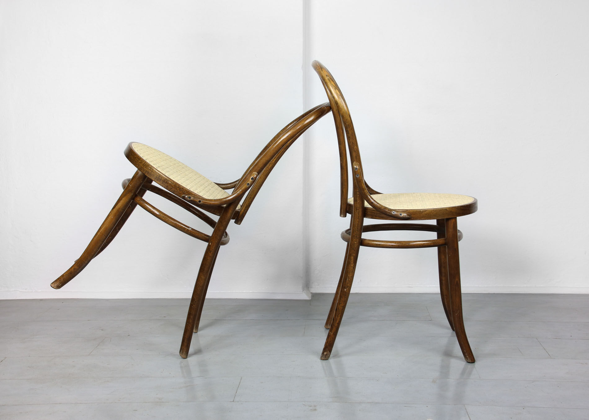 Betwood and cane brown chair