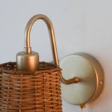 Bell Shaped Wicker Wall Sconce