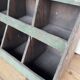 Locker, old workshop shelf in wooden compartments