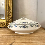 Small soup pot in faience of Sarreguemines