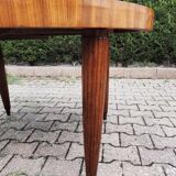 Oval table in cherry wood and zebra wood