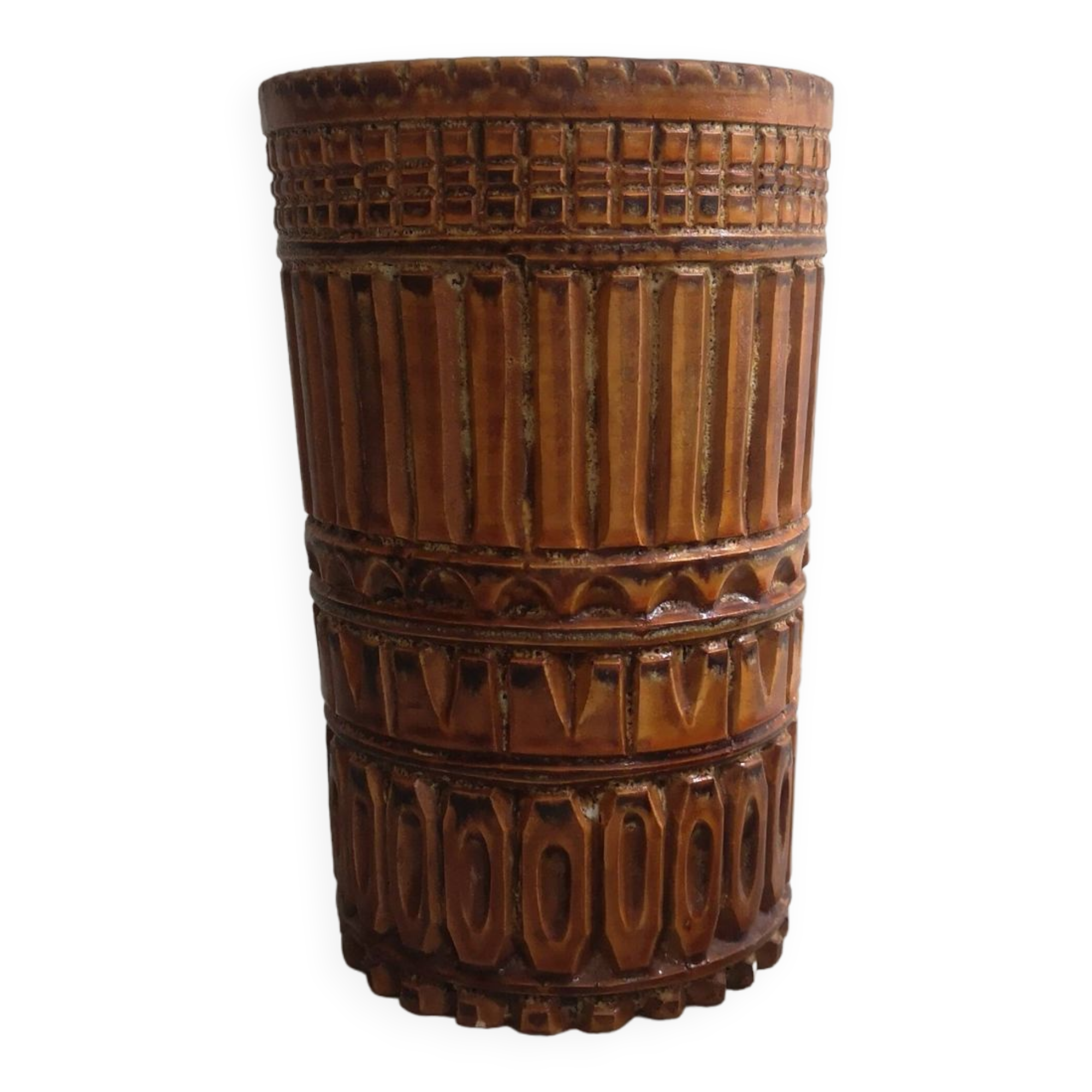 Large ceramic vase signed marius bessone vallauris 1950