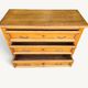 Antique oak chest of drawers with three drawers in Louis XIII style.