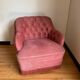 Upholstered toad armchair