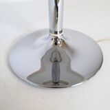 Large Space Age chrome table lamp by Fagerhults, Sweden, 1970s.