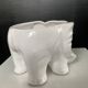 Vintage elephant cache pot in glazed ceramic