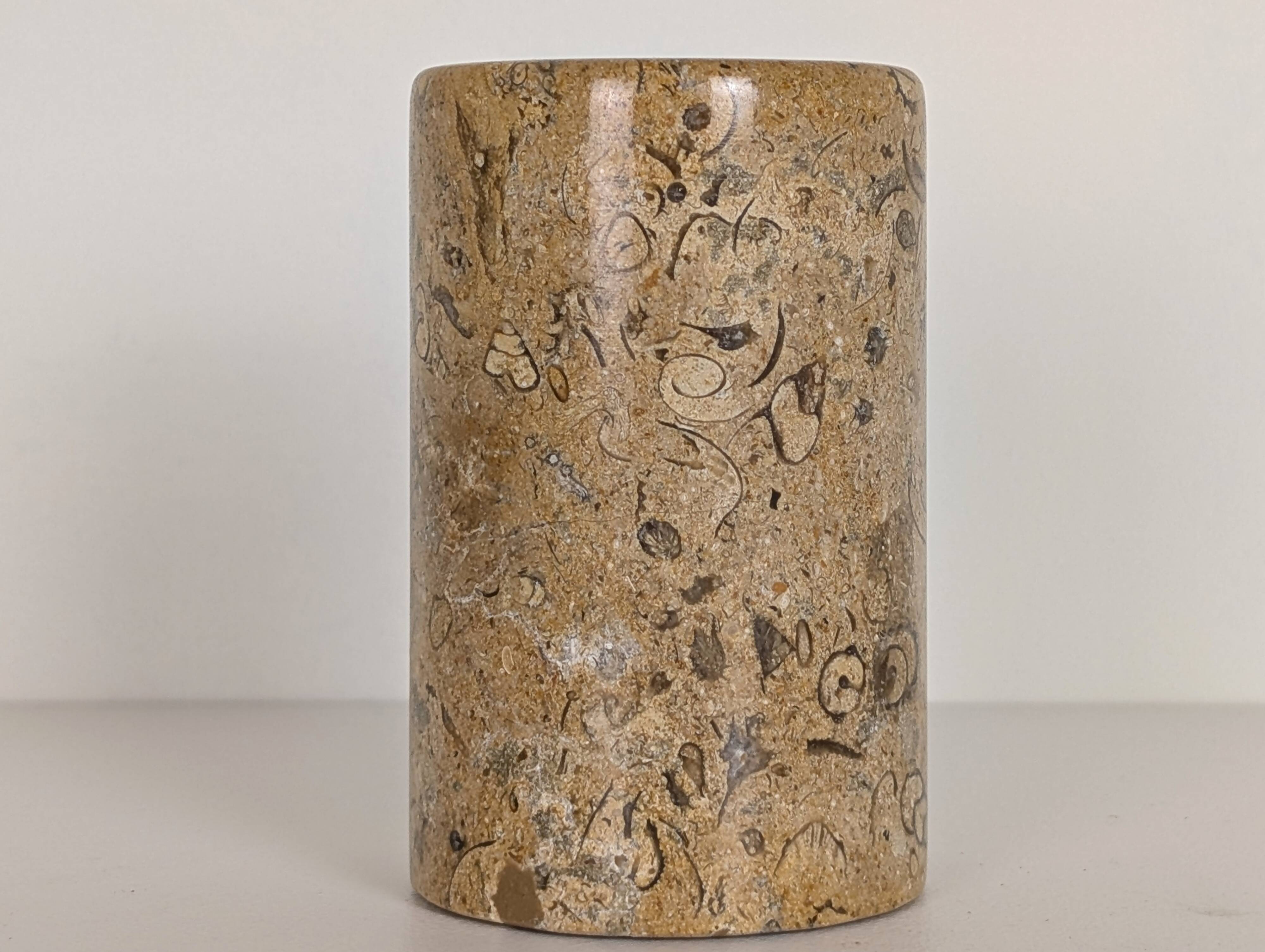 Stone roller vase