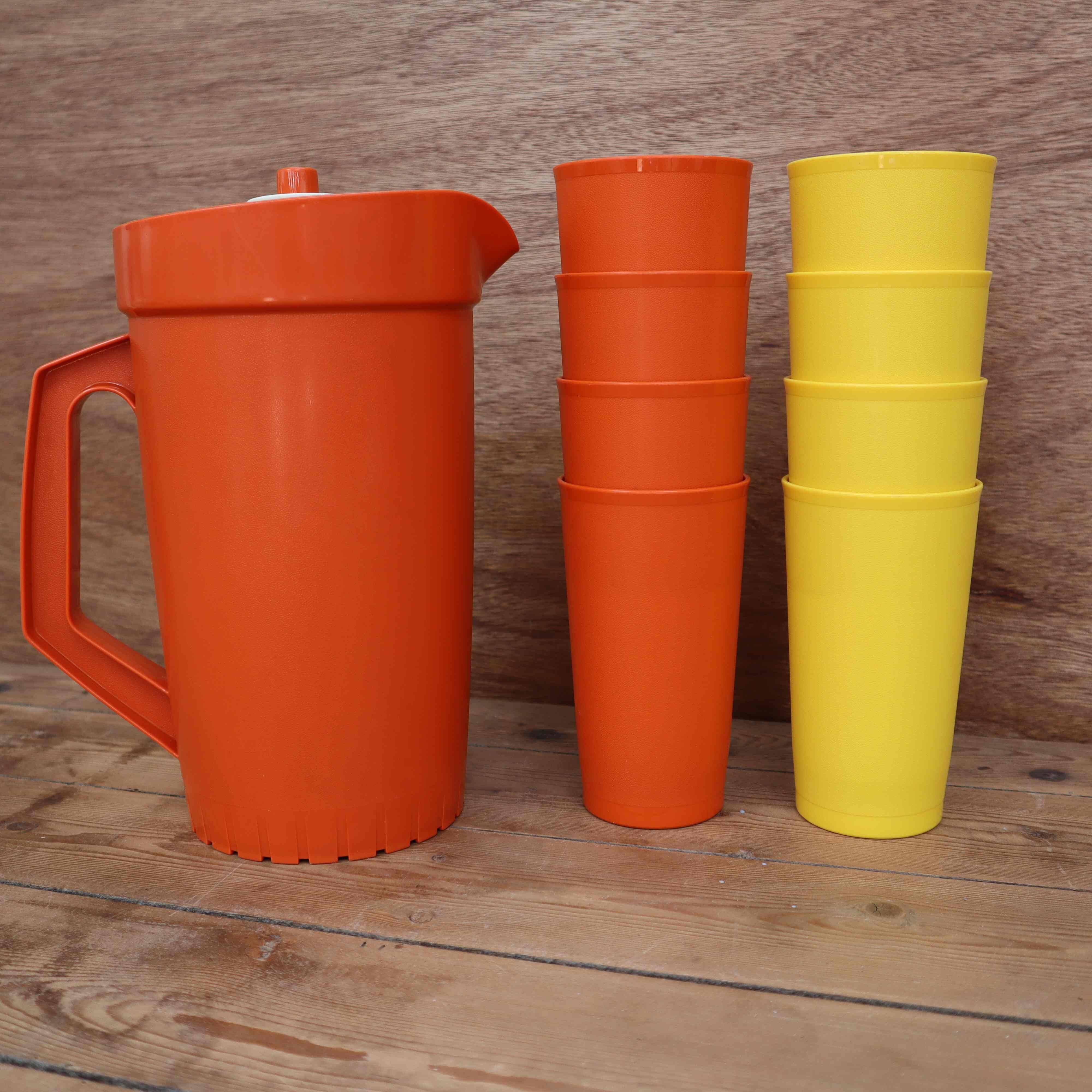 Vintage Tupperware orangeade set, 70s.