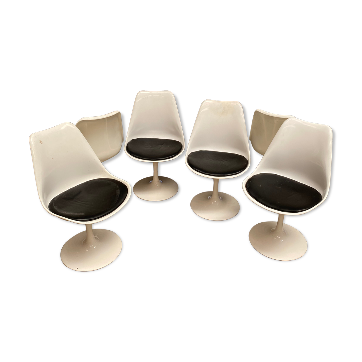 Lot of 6 tulip chairs design 1969
