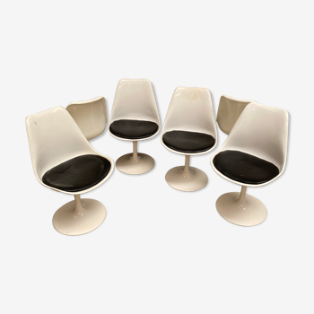 Lot de 6 chaises tulipes design 1969