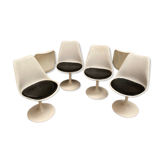 Lot of 6 tulip chairs design 1969