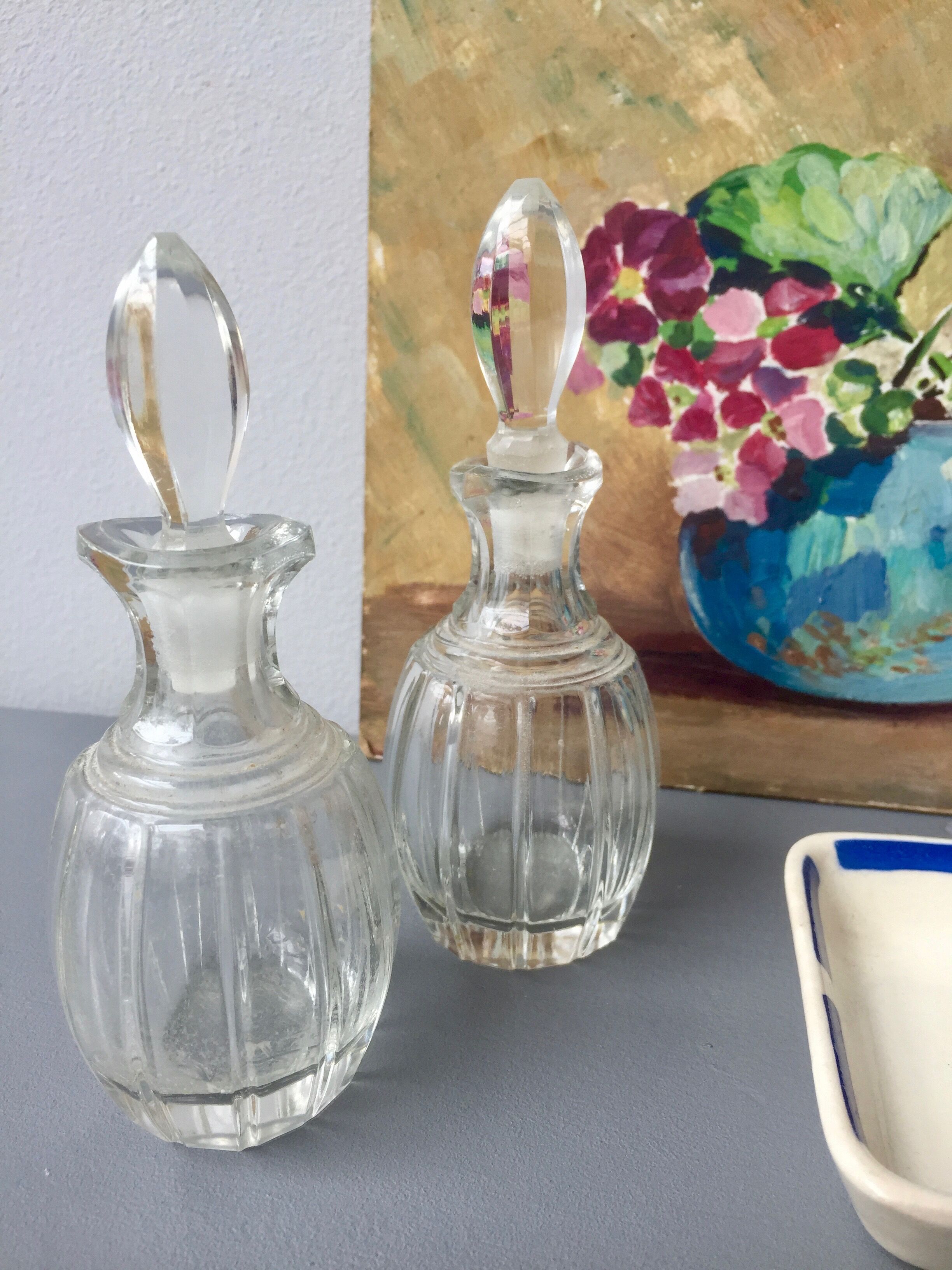 Pair of old perfume bottles